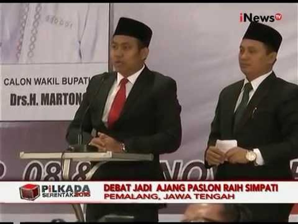 Tiga Paslon Bupati Pemalang Debat Adu Visi Dan Misi - iNews Pagi 09/11