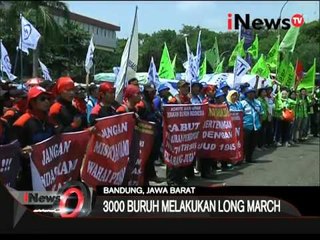 3000 Buruh Akan Melakukan Long March Dari Bandung Ke Jakarta - iNews Siang 16/11