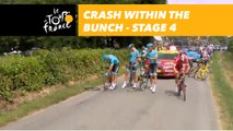 Chute dans le peloton ! / Crash within the bunch ! - Étape 4 / Stage 4 - Tour de France 2018