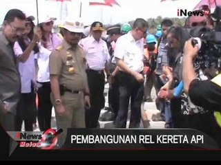 Download Video: Tahap Pertama Pemasangan Jalur Kereta Api Makassar Ditinjau Menteri Perhubungan - iNews Malam 19/11