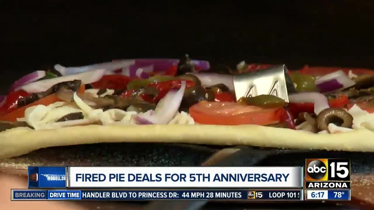 Fired Pie celebrating 5th anniversary with great deals
