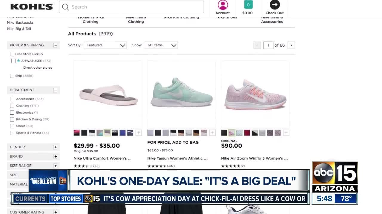 Kohl's holding 'big deal' one-day sale