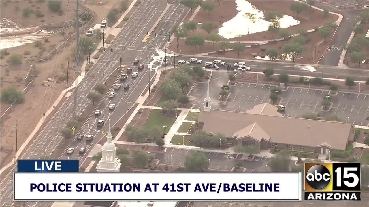 Death investigation in front of Phoenix church