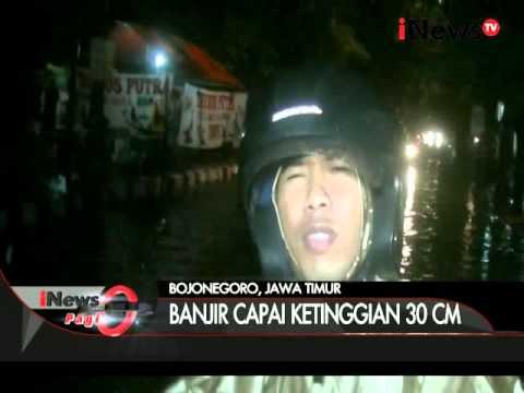 Diguyur Hujan Lebat Selama Sejam, Beberapa Jalan Di Bojonegoro Banjir - iNews Pagi 11/12