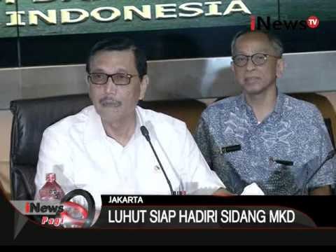 MKD Akan Memanggil Menkopolhukam Luhut Panjaitan Terkait Gaduh Kontrak Freeport - iNews Pagi 14/12
