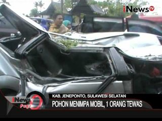 Mobil Tertimpa Pohon Tumbang, Sopir Tewas Dan 2 Penumpang Kritis - iNews Pagi 22/12