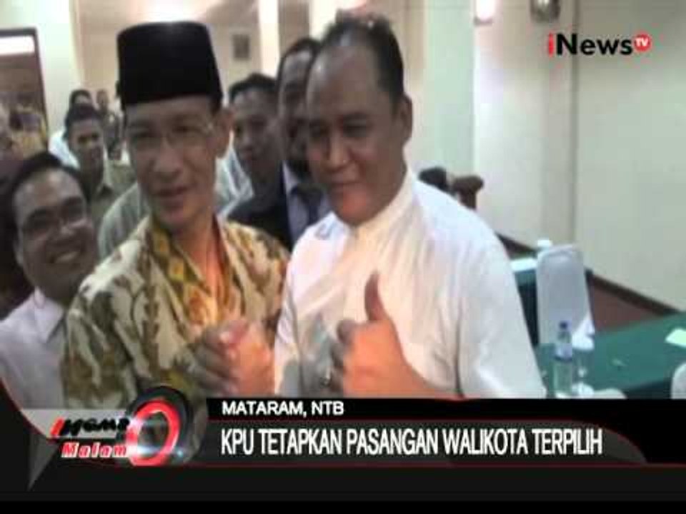KPUD Kota Mataram Tetapkan Pasangan Walikota Terpilih - iNews Malam 22/12