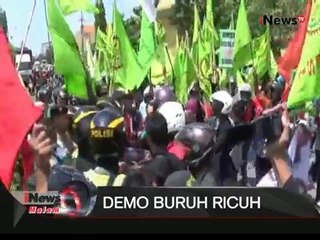 Aksi Unjuk Rasa Buruh Yang Menuntut Upah Minimum Di Gresik Berlangsung Ricuh - iNews Malam 28/12
