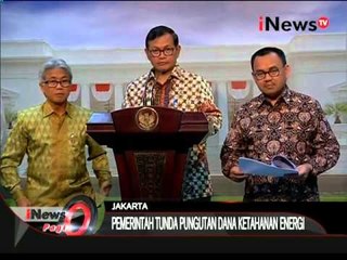 Pemerintah tunda pungutan Dana Ketahanan Energi - iNews Pagi 05/01