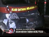 Seperti inilah kondisi mobil polisi yang ditabrak mobil sedan mewah di Makassar - iNews Pagi 06/01