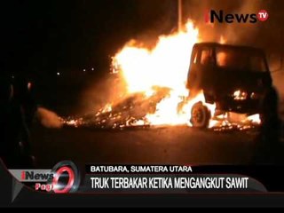 Truk tronton bermuatan puluhan ton sawit terbakar - iNews Pagi 07/01