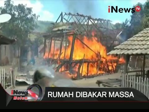 Ratusan warga rusak rumah pelaku pengeroyokan di Kab Dompu, NTB - iNews Malam 07/01
