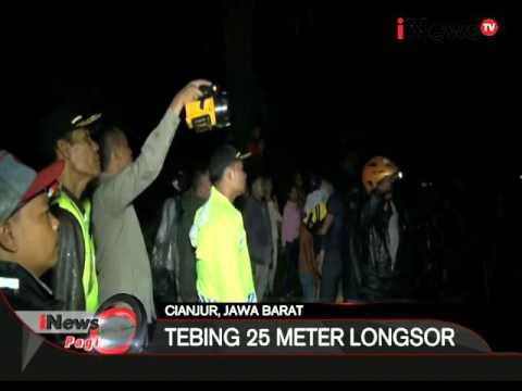 Tebing 25 meter longsor di jalan raya cipacas, badan jalan tertutup tanah - iNews Pagi 14/01