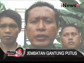 Air sungai meluap hingga menyeret jembatan gantung di Muara Enim, Sumsel - iNews Malam 21/01