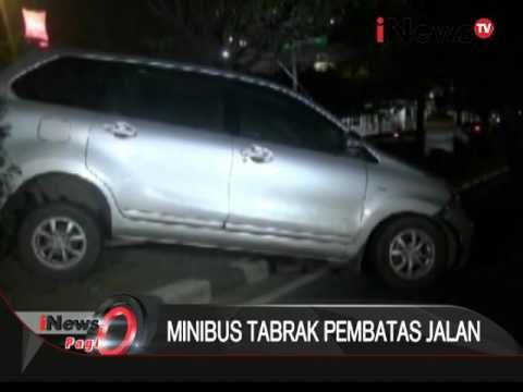 Mengemudi dalam kondisi mengantuk, minibus tabrak pembatas jalan di MT Haryono - iNews Pagi 22/01