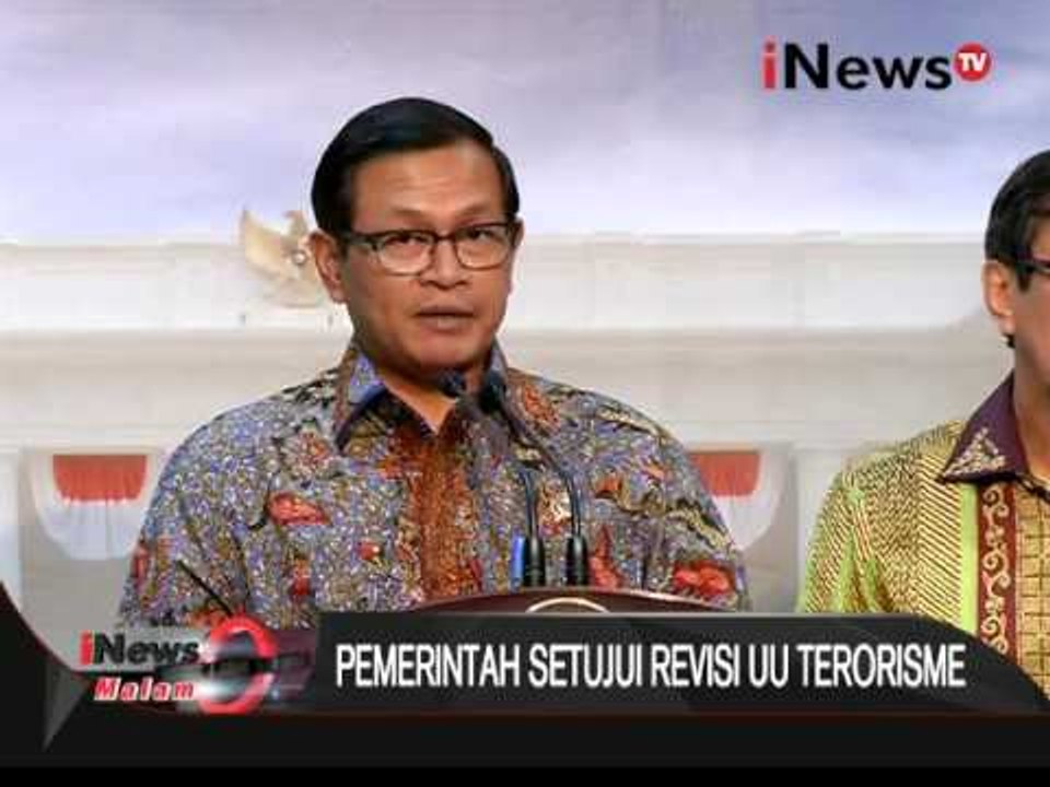 Pemerintah menyutujui revisi undang-undang terorisme - iNews Malam 21/01