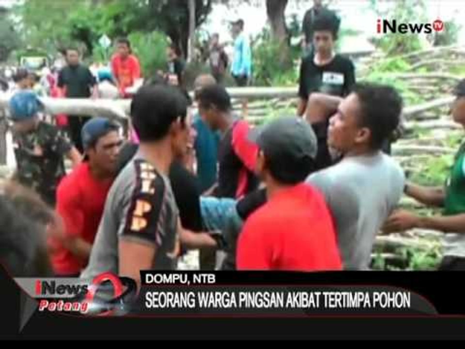 Seorang warga Dompu, NTB pingsan tertimpa sebuah pohon - iNews Petang 26/01