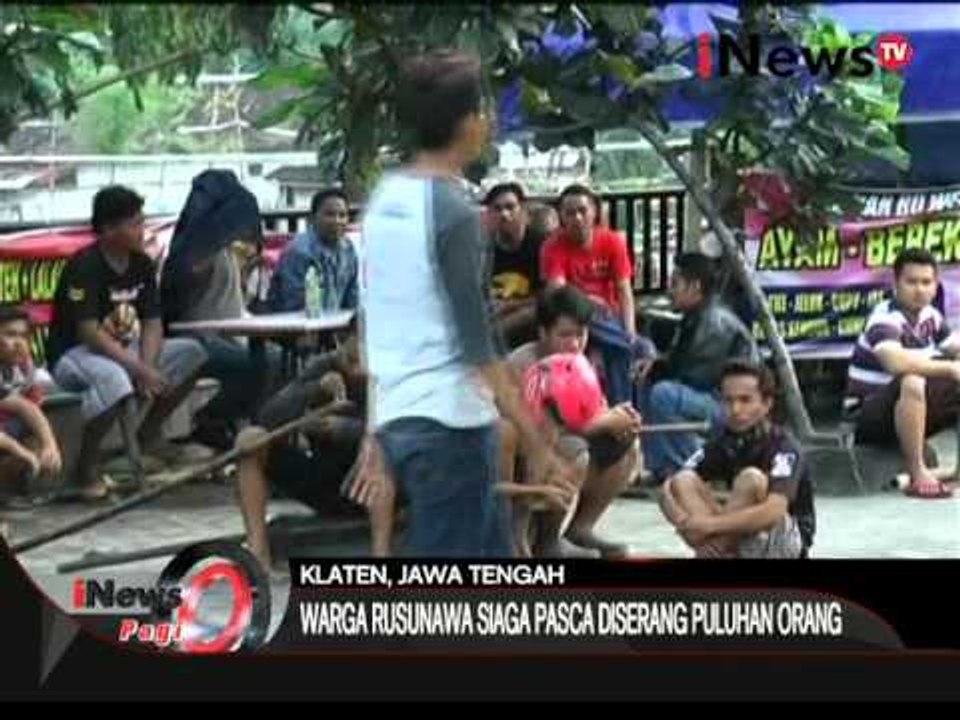 Warga Rusunawa siaga pasca diserang puluhan orang di Klaten, Jateng - iNews Pagi 09/02