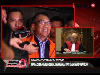Sidang Vonis Jero Wacik, MH menimbang adanya penerimaan hadiah - Breaking News 09/02