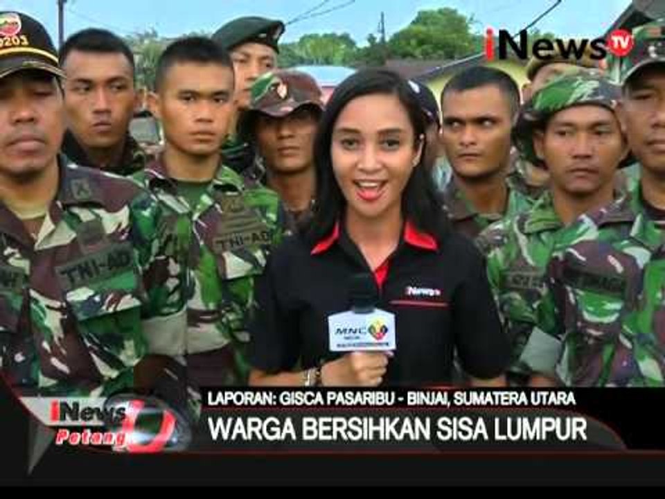 Live Report: Gisca Pasaribu, Warga bersihkan sisa lumpur banjir di Binjai - iNews Petang 11/02
