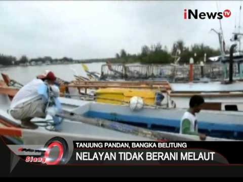 Cuaca buruk kepulauan bangka belitung, nelayan enggan melaut - iNews Siang 15/02