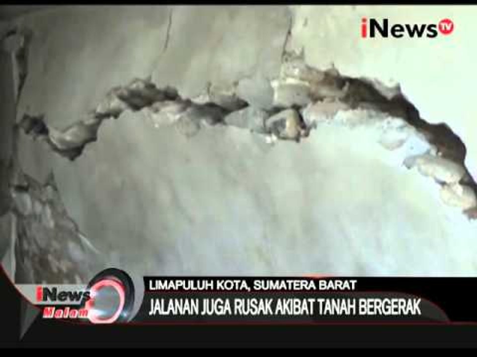 Tanah bergerak di sumatera barat merusak rumah warga dan akses jalan - iNews Malam 1702