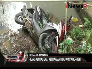 Asik gunakan HP saat berkendara, pengendara motor masuk kedalam jurang - iNews Malam 17/02