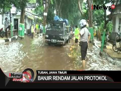 Banjir bandang, jalan-jalan protokol di tuban terendam banjir - iNews Siang 18/02