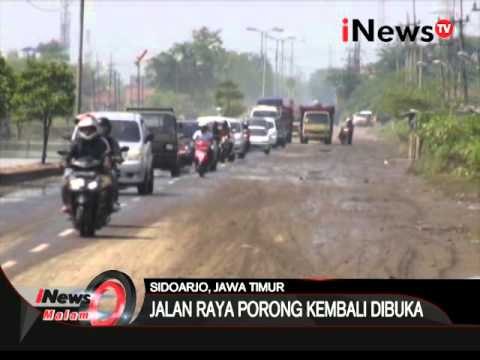Jalan raya Porong Sidoarjo kembali dibuka seiring surutnya banjir - iNews Malam 18/02