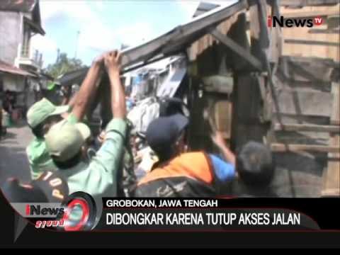 Sejumlah lapak yang berdiri dibahu jalan di Grobokan dibongkar Satpol PP - iNews Siang 18/03