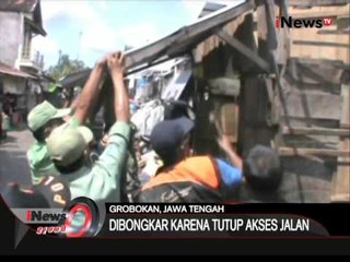Sejumlah lapak yang berdiri dibahu jalan di Grobokan dibongkar Satpol PP - iNews Siang 18/03