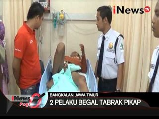 Berupaya kabur dari kejaran, dua begal menabrak mobil pick up hingga luka parah - iNews Pagi 04/03