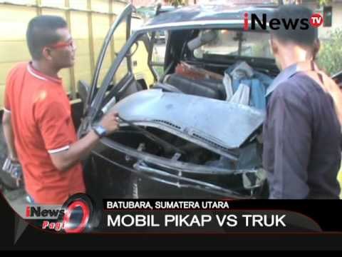 Mobil Pikap vs Truk akibatkan 2 orang tewas, 4 luka-luka di Batubara, Sumut - iNews Pagi 08/03