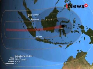 Gerhana Matahari Total 2016, waktu perlintasan gerhana matahari di 11 Provinsi - Live Event 09/03