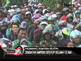 Jelang Gehana, pengendara di Palembang kesal saat jalan Jembatan Ampera ditutup - iNews Petang 09/03