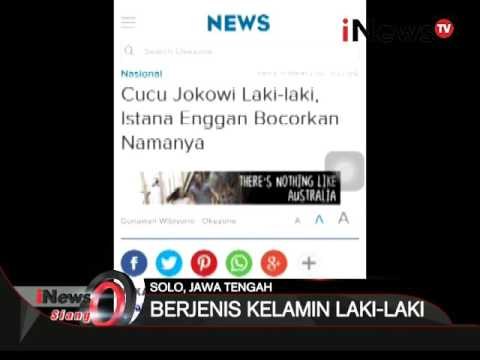 Cucu pertama Presiden Jokowi lahir di Solo, jenis kelamin laki-laki - iNews Siang 10/03