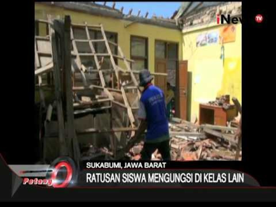 Ruang kelas ambruk, ratusan murid SD di Sukabumi mengungsi di kelas lain - iNews Petang 10/03