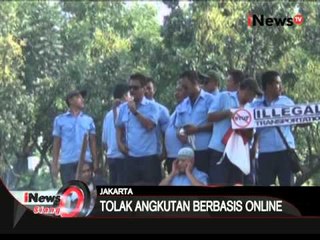 Ratusan supir taksi juga demo di depan balai kota Jakarta - iNews Siang 14/03