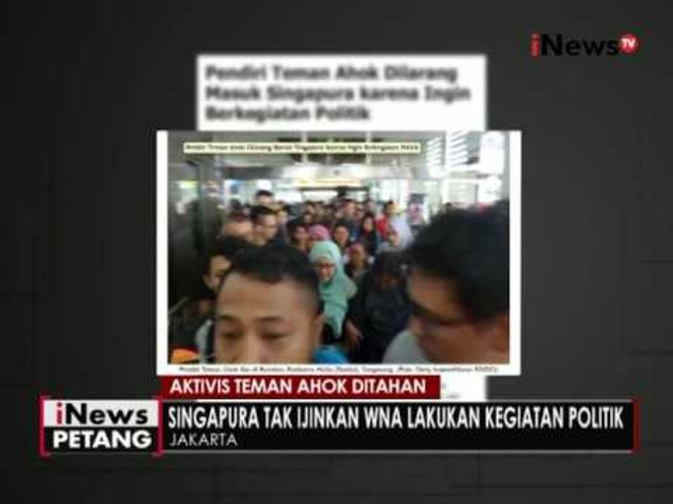 Ahok komentari aktivis teman Ahok yang lakukan aksi politik di Singapura - iNews Petang 06/06