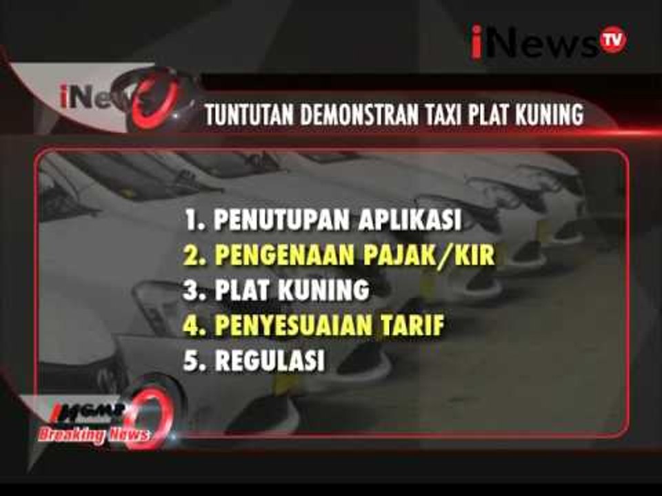 Berikut 5 tuntutan demonstran taksi plat kuning - Breaking News 22/03