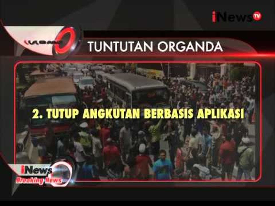 Inilah tuntutan para pendemo dari pihak angkutan umum konvensional - iNews Breaking News 22/03