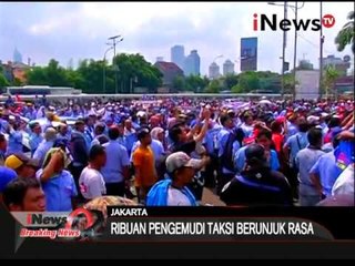 Ribuan pengemudi taksi berunjuk rasa - Breaking News 22/03
