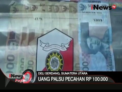 Polres deli serdang tangkap pengedar uang palsu pecahan Rp. 100.000 - iNews Pagi 01/04