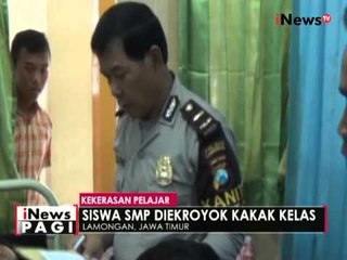 Tolak berikan uang, seorang pelajar di Lamongan, Jatim dikeroyok kakak kelasnya - iNews Pagi 25/04
