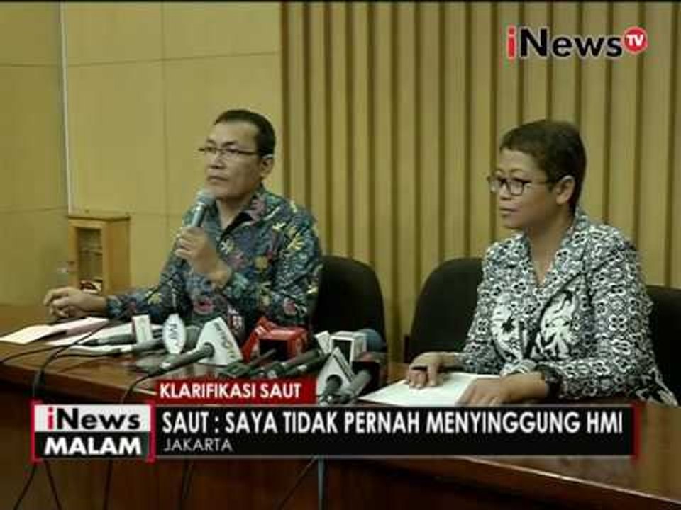 Saut Situmorang minta maaf kepada HMI - iNews Malam 09/05