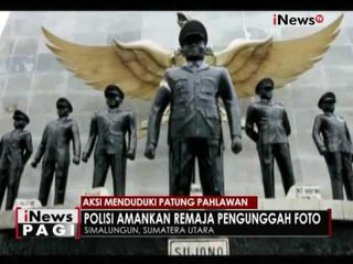 Polisi Amankan Seorang Remaja Karna Menduduki Patung Pahlawan - iNews Pagi 10/05
