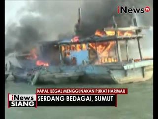 7 kapal pukat harimau dibakar - iNews Siang 13/05