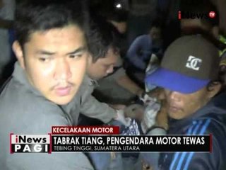 Tabrak tiang pemuda tewas seketika - iNews Pagi 16/05