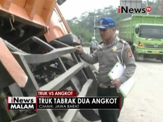 Video herunterladen: Diduga rem blong, truk tabrak 2 angkot di Cimahi Jabar - iNews Malam 16/05