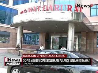 Kecelakaan KA di Mangga Dua, supir minibus sudah diperbolehkan pulang - iNews Malam 19/05